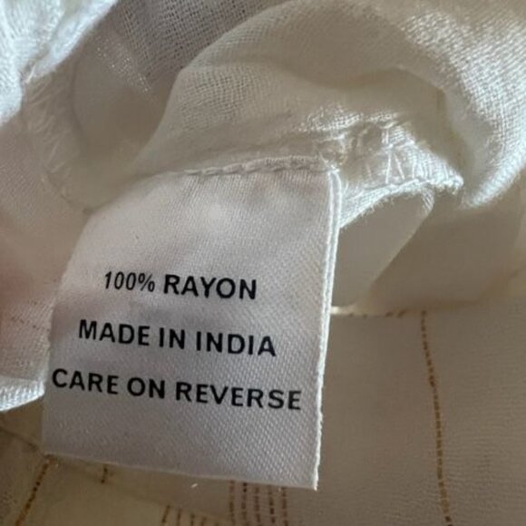 Ranees Off-Shoulder Top & Wide-Leg Pants palazzo Two-Piece White Bohemian Set - Picture 5 of 7